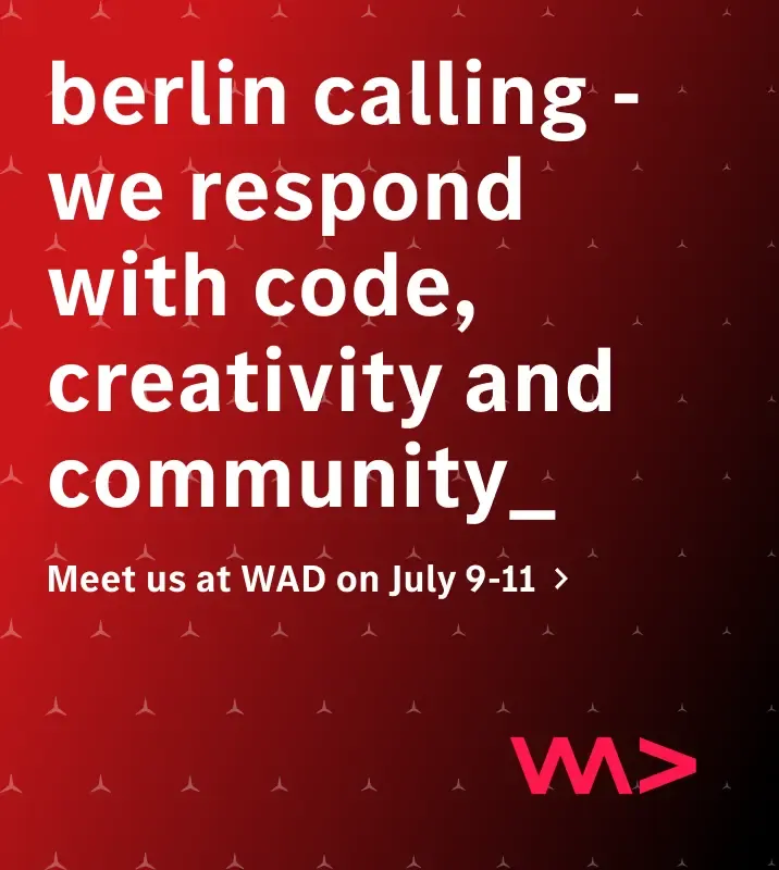 Klicke um zur Website des WeAreDevelopers Wold Congress zu gelangen